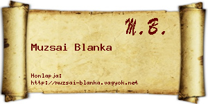 Muzsai Blanka névjegykártya